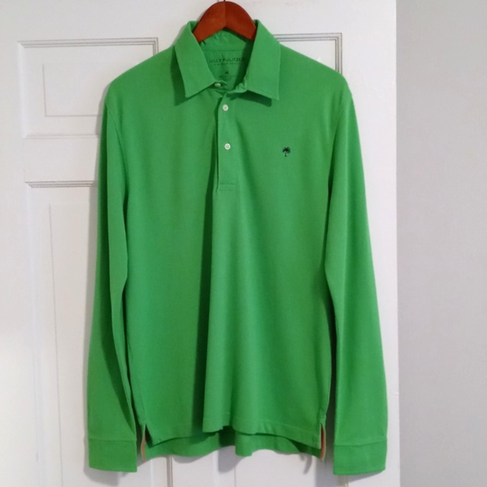 🌴RARE Lilly Pulitzer Via Palm Beach🌴 - Men's Green L/S Pima Cotton Shirt